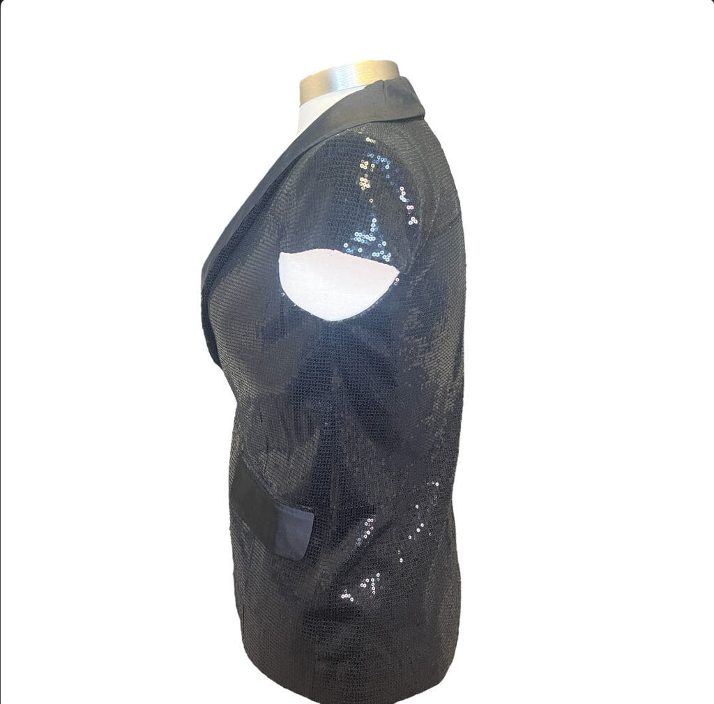 Tibi Sequin Tuxedo Vest