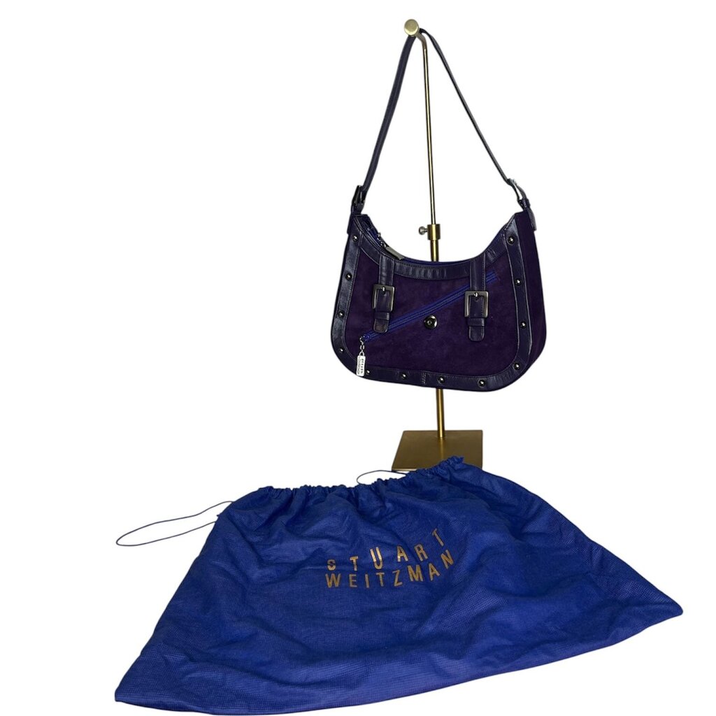 Stuart Weitzman Studded Suede Shoulder