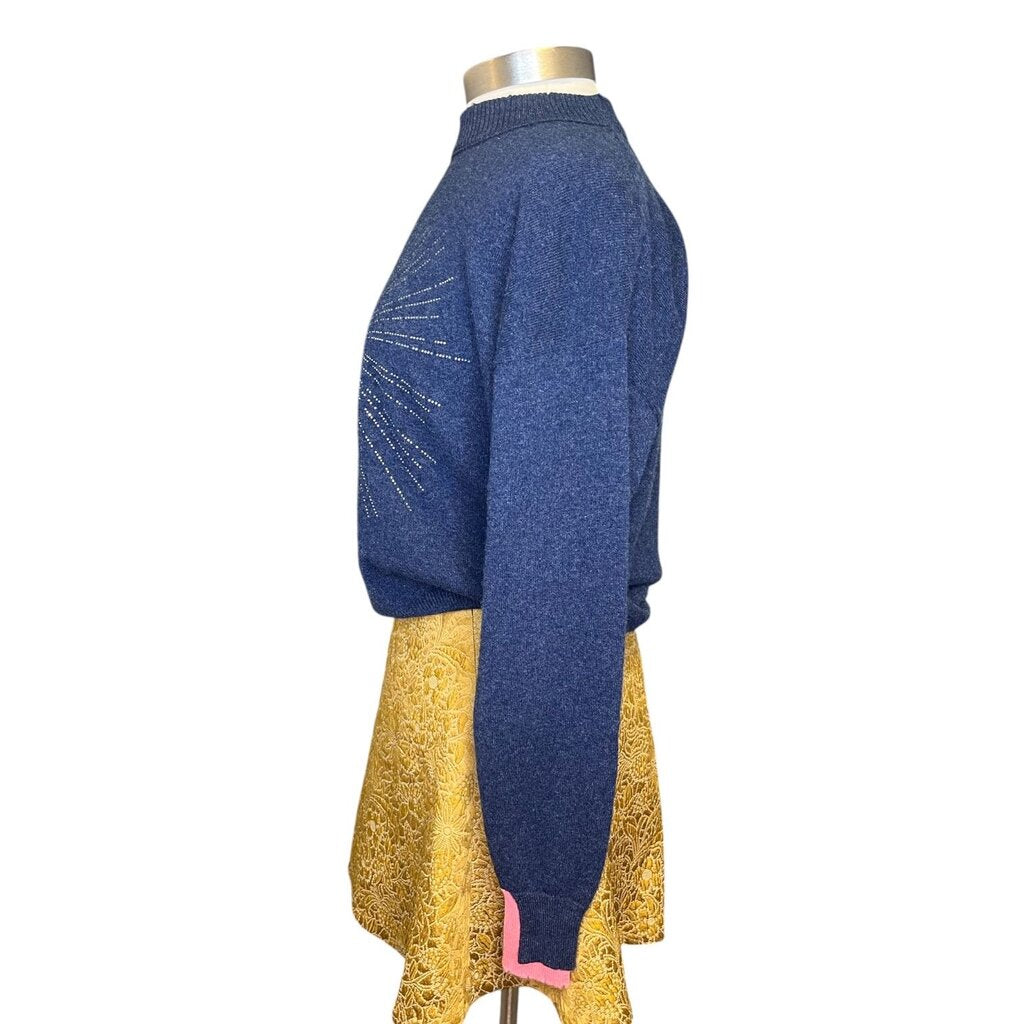 Zadig & Voltaire Rhinestone Raw Edge Cashmere Sweater