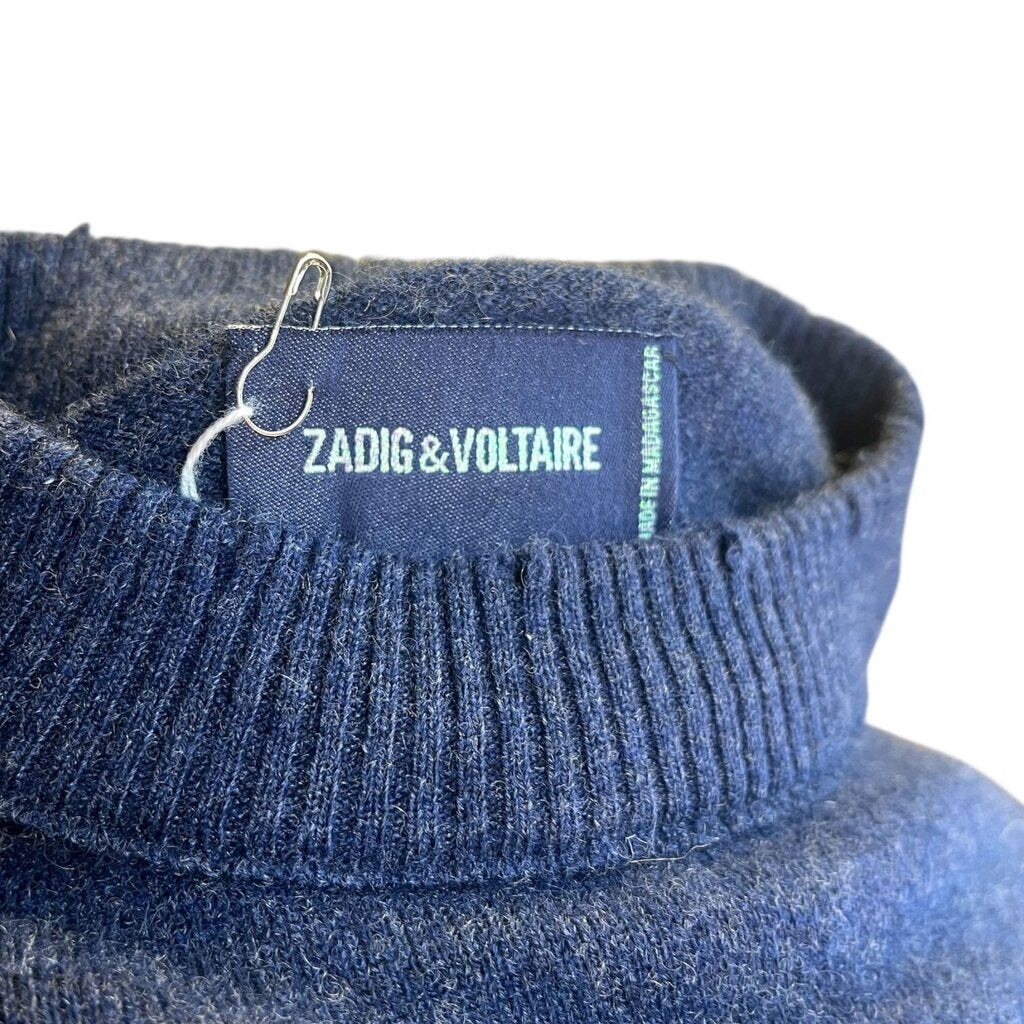 Zadig & Voltaire Rhinestone Raw Edge Cashmere Sweater