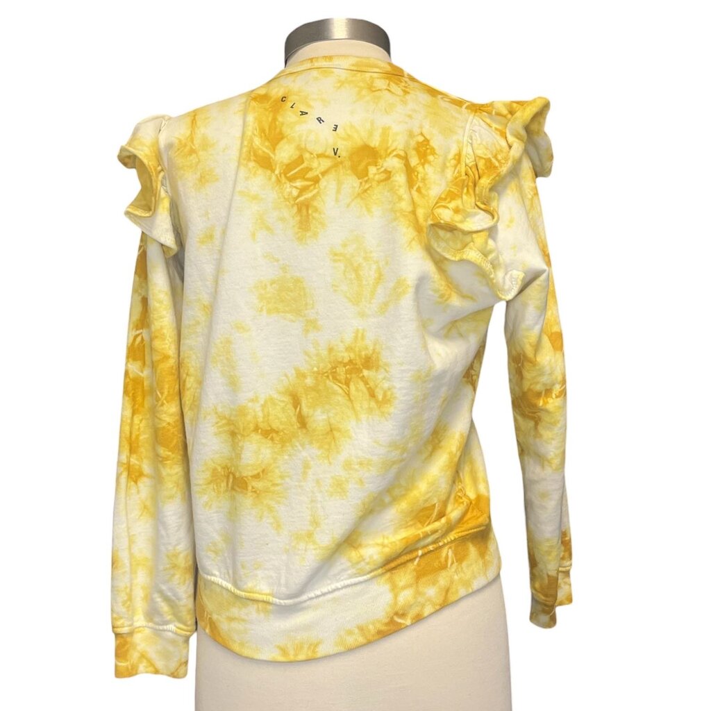 Clare V Tie Dye Ruffle Sweatshirt