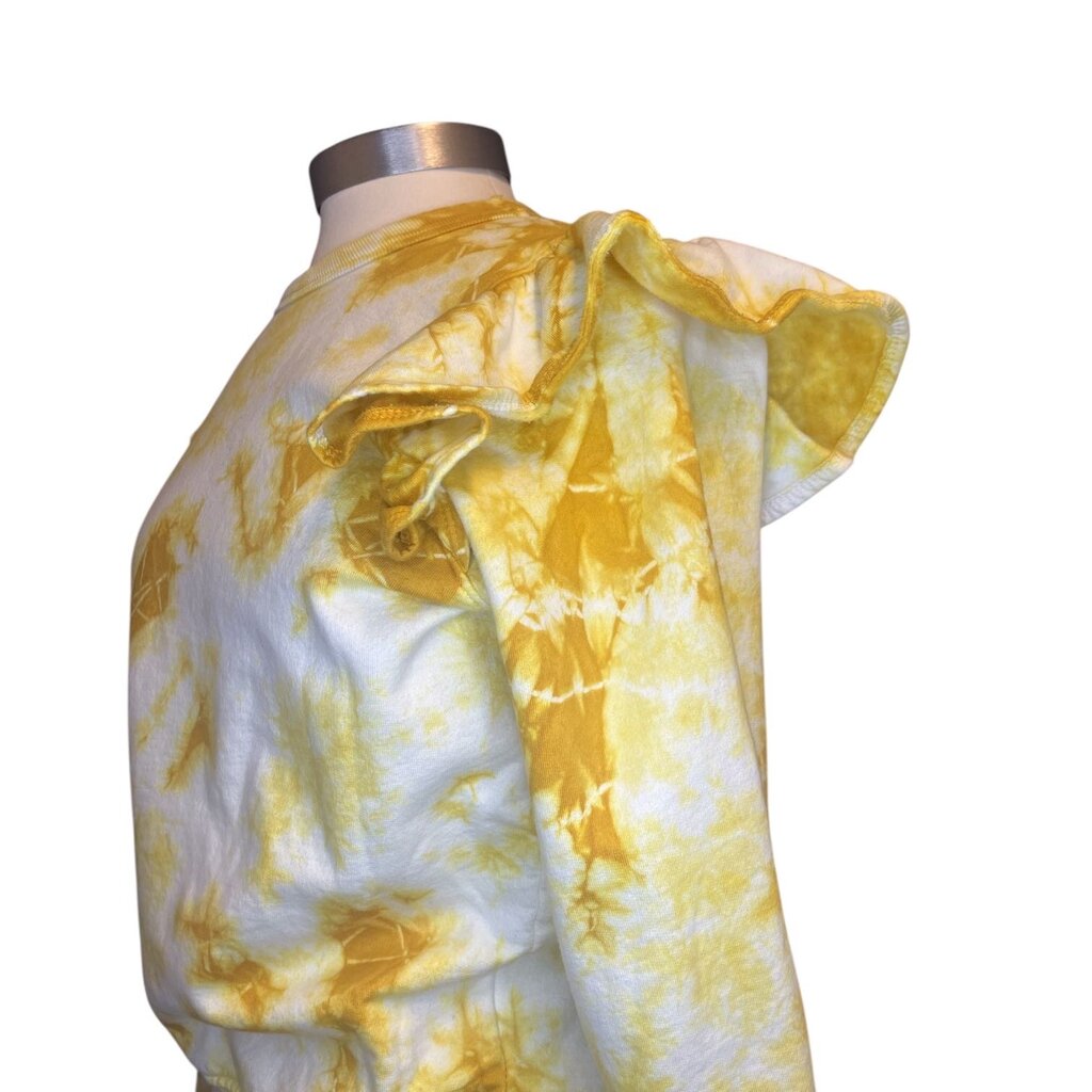 Clare V Tie Dye Ruffle Sweatshirt