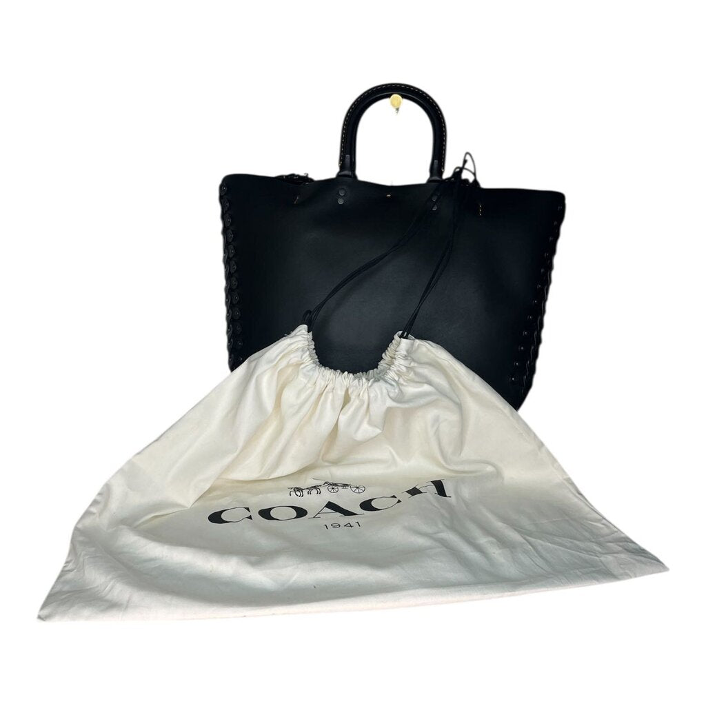 Coach Large Grommeted Leather Tote Bag, NEW