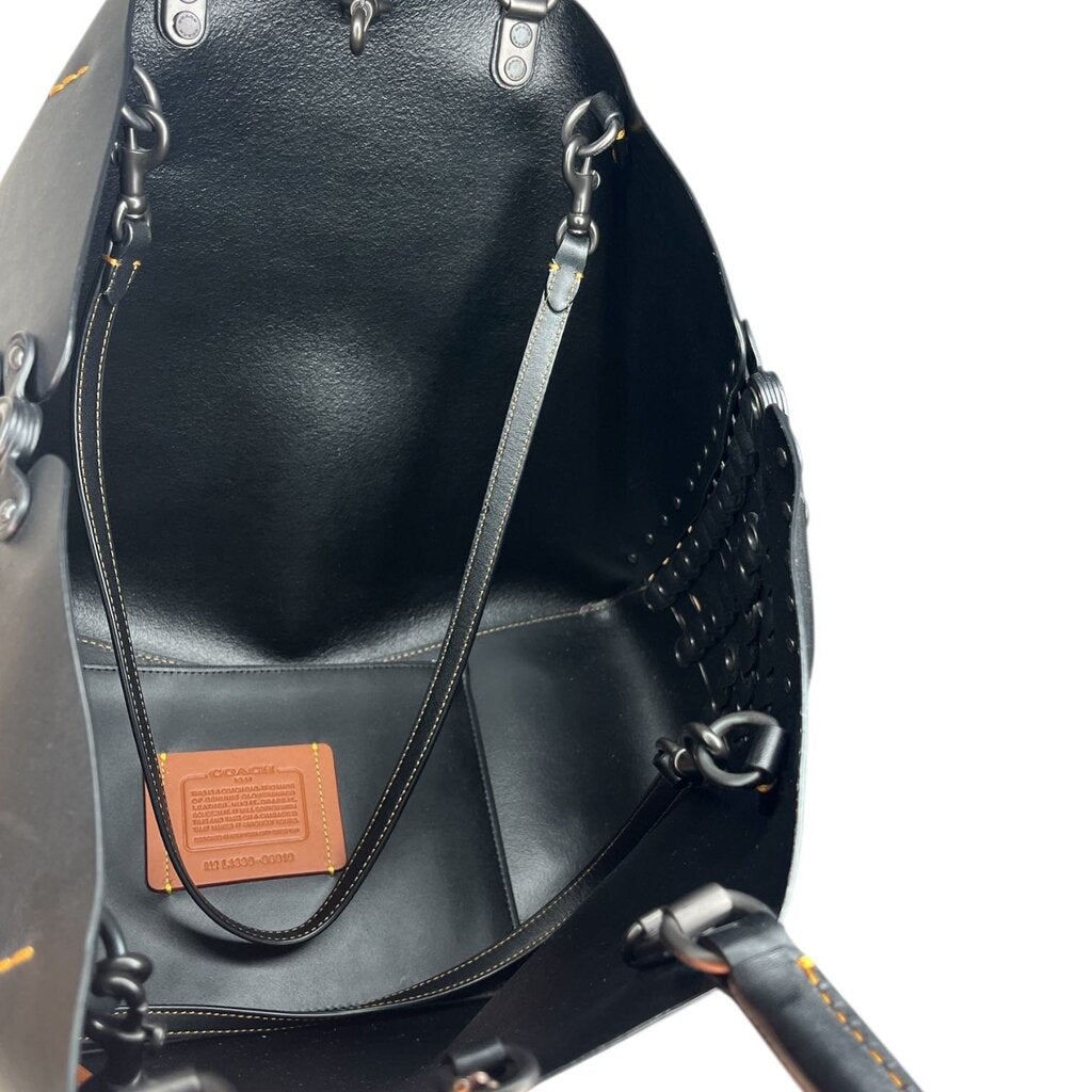 Coach Large Grommeted Leather Tote Bag, NEW