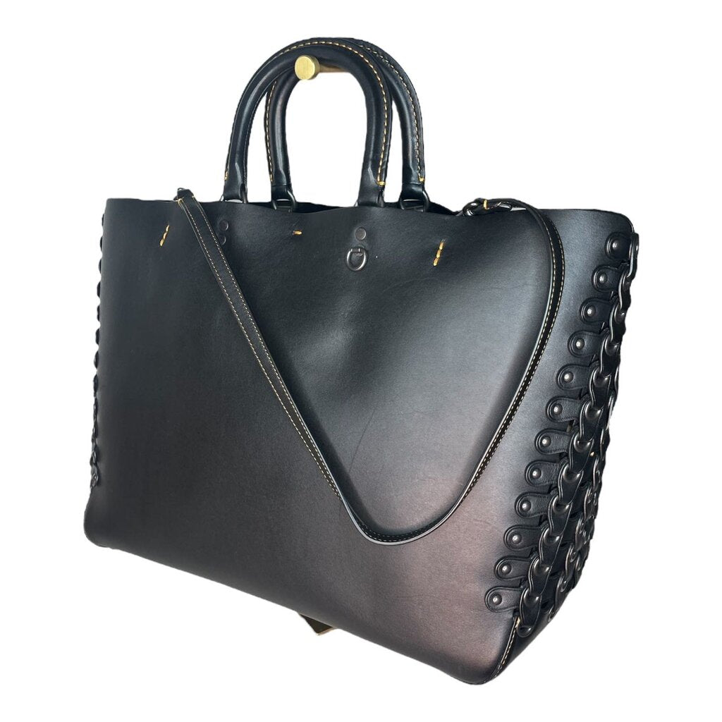 Coach Large Grommeted Leather Tote Bag, NEW