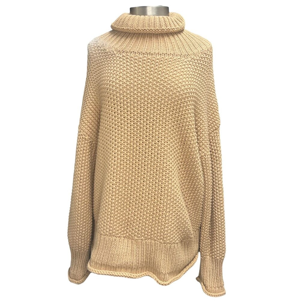Micaela Greg Birds Eye Knit Turtleneck Sweater