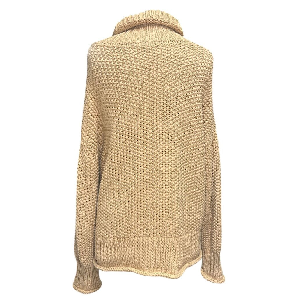Micaela Greg Birds Eye Knit Turtleneck Sweater