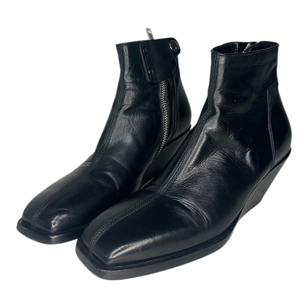 Rick Owens Leather Ankle Boots W/ Box, MSRP $1,382