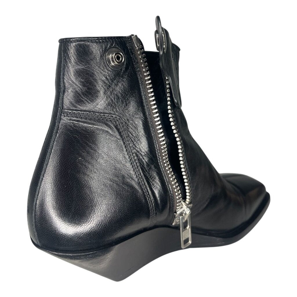 Rick Owens Leather Ankle Boots W/ Box, MSRP $1,382