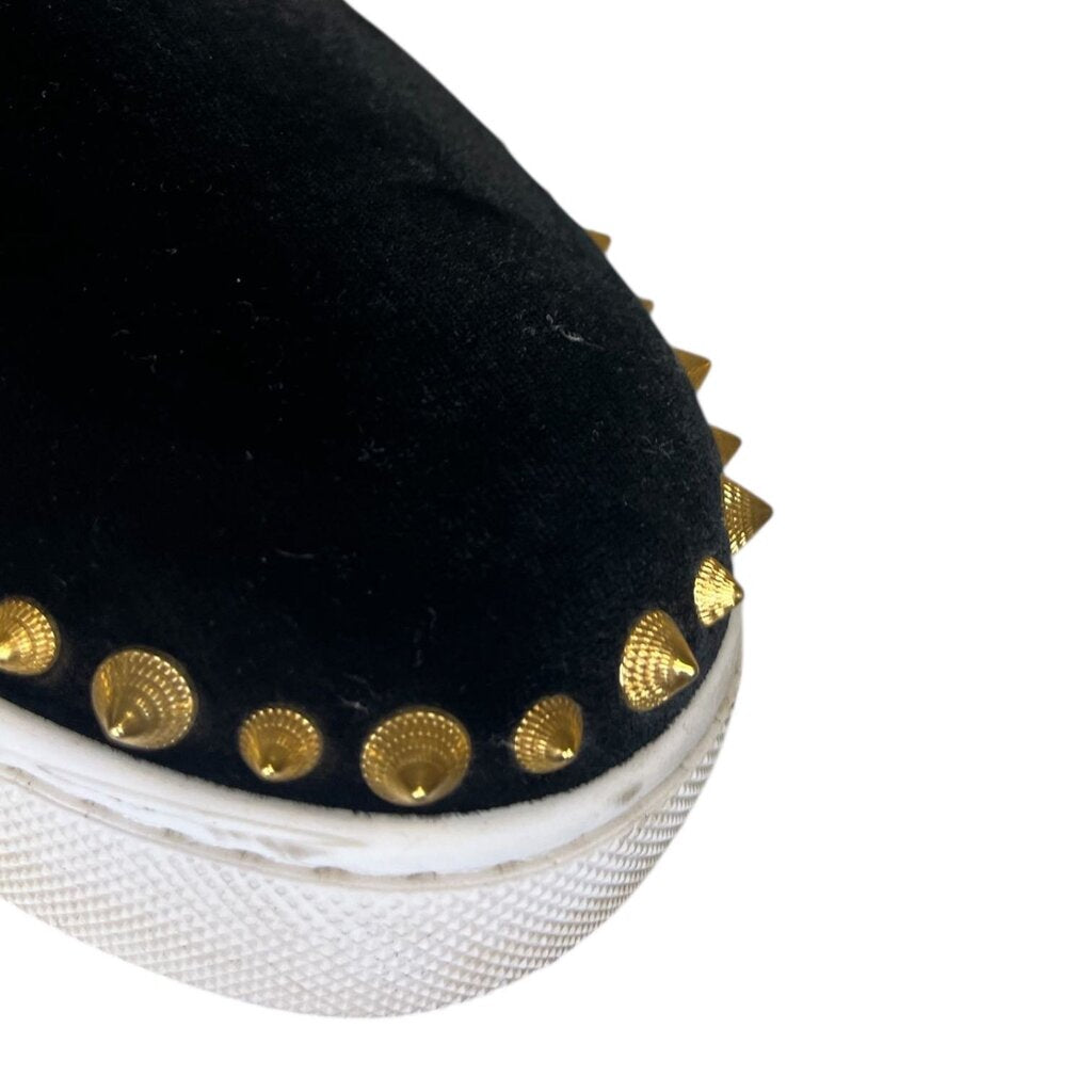 Louboutin "Pik Boat" Velvet Spike Shoes W/Box, MSRP $995