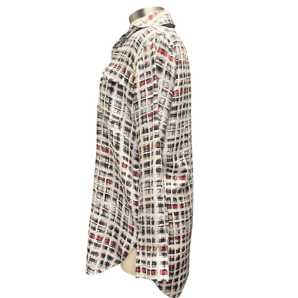 Burberry Abstract Print Silk Blouse