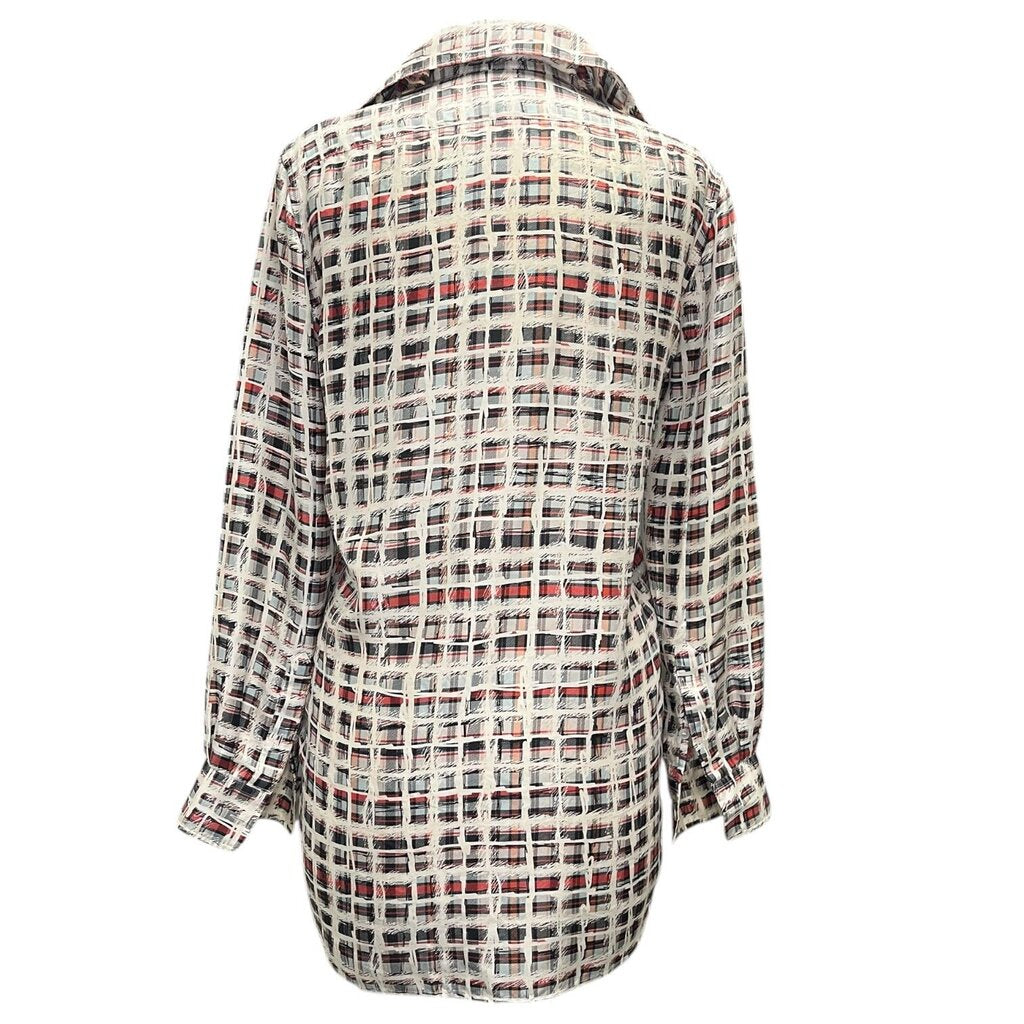 Burberry Abstract Print Silk Blouse