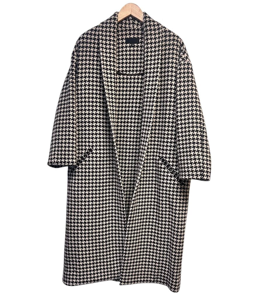 Nili Lotan Wool Houndstooth 'Kidman' Coat