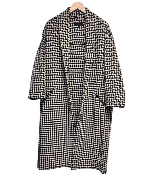 Nili Lotan Wool Houndstooth 'Kidman' Coat