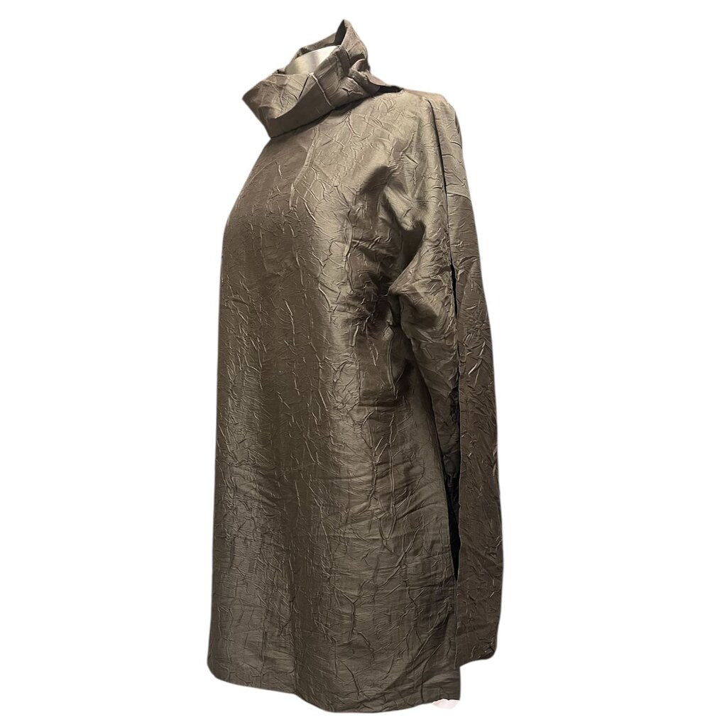 Issey Miyake Pleated Turtleneck Tunic Blouse