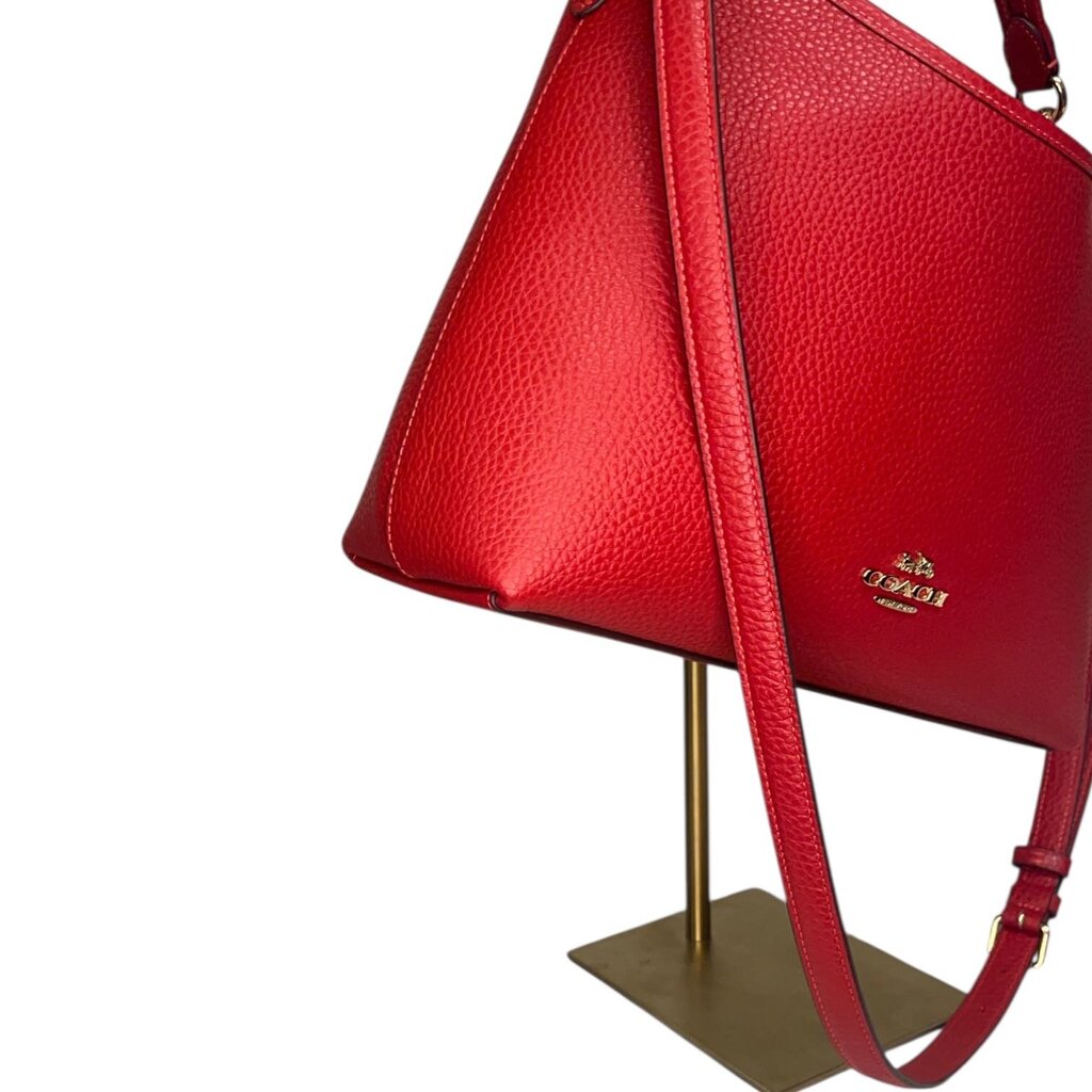 Coach Textured Leather Shoulder Bag, NEW