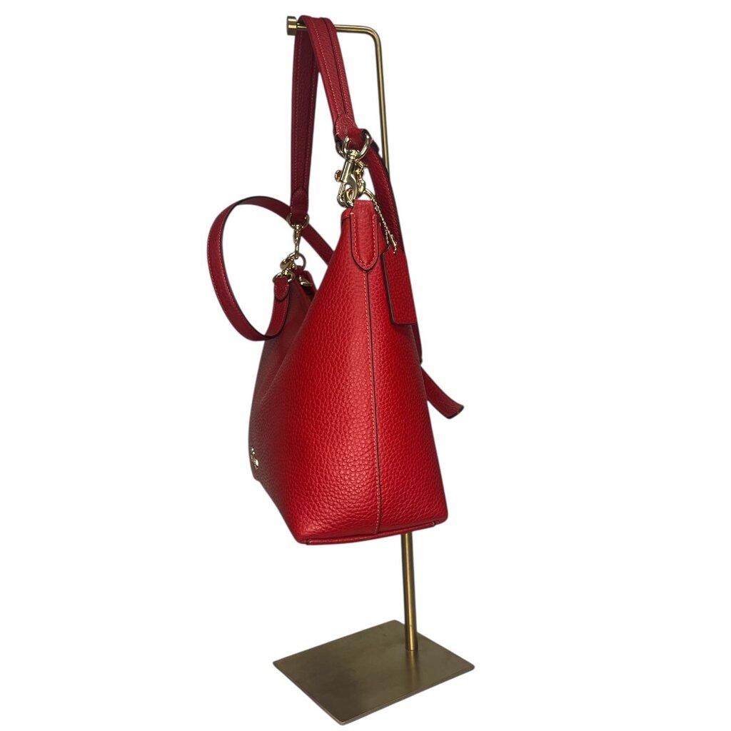 Coach Textured Leather Shoulder Bag, NEW