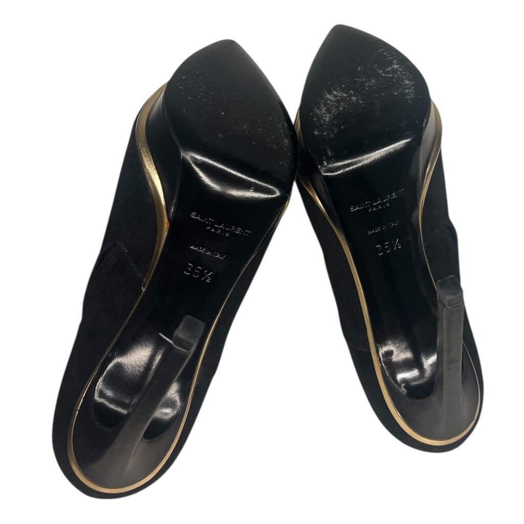 Saint Laurent Platform Suede Ankle Boots