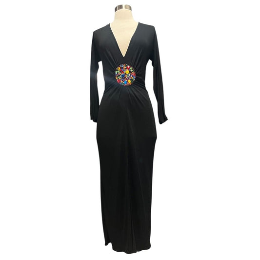 Dolce& Gabbana Ruched Jersey Jewel Encrusted Cocktail Dress, NEW, MSRP 2,850