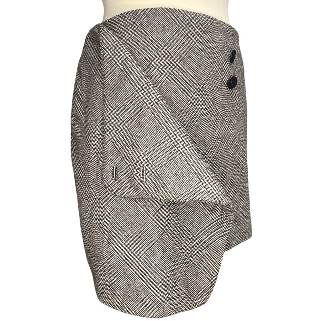 Sezane Checked Mini Skirt, New W/ Tags
