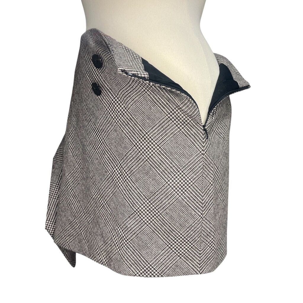 Sezane Checked Mini Skirt, New W/ Tags