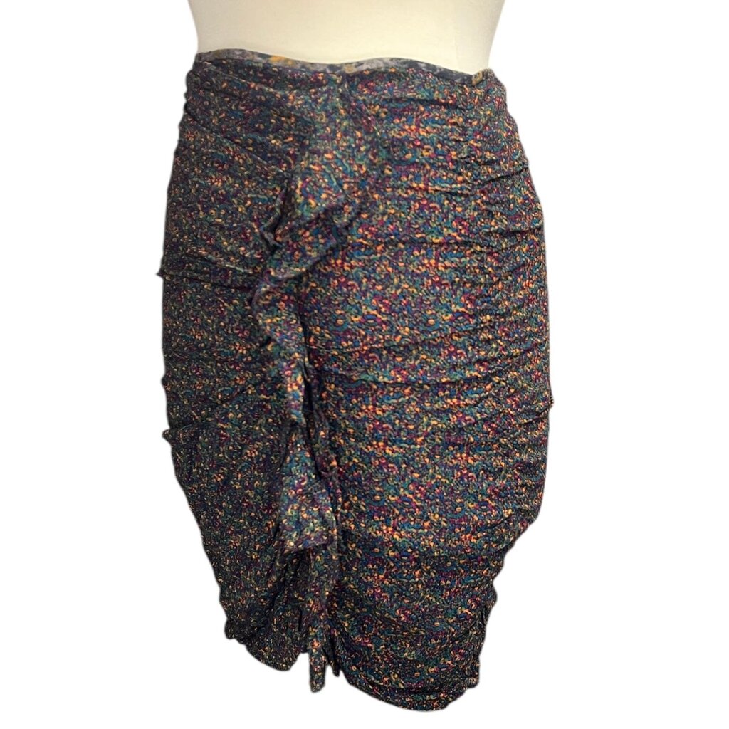 Isabel Marant Etoile Jipsom Impressionist Abstract Print Mini Skirt, MSRP $695