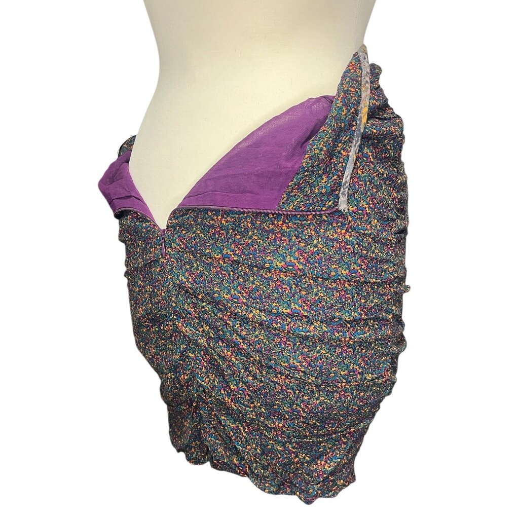 Isabel Marant Etoile Jipsom Impressionist Abstract Print Mini Skirt, MSRP $695