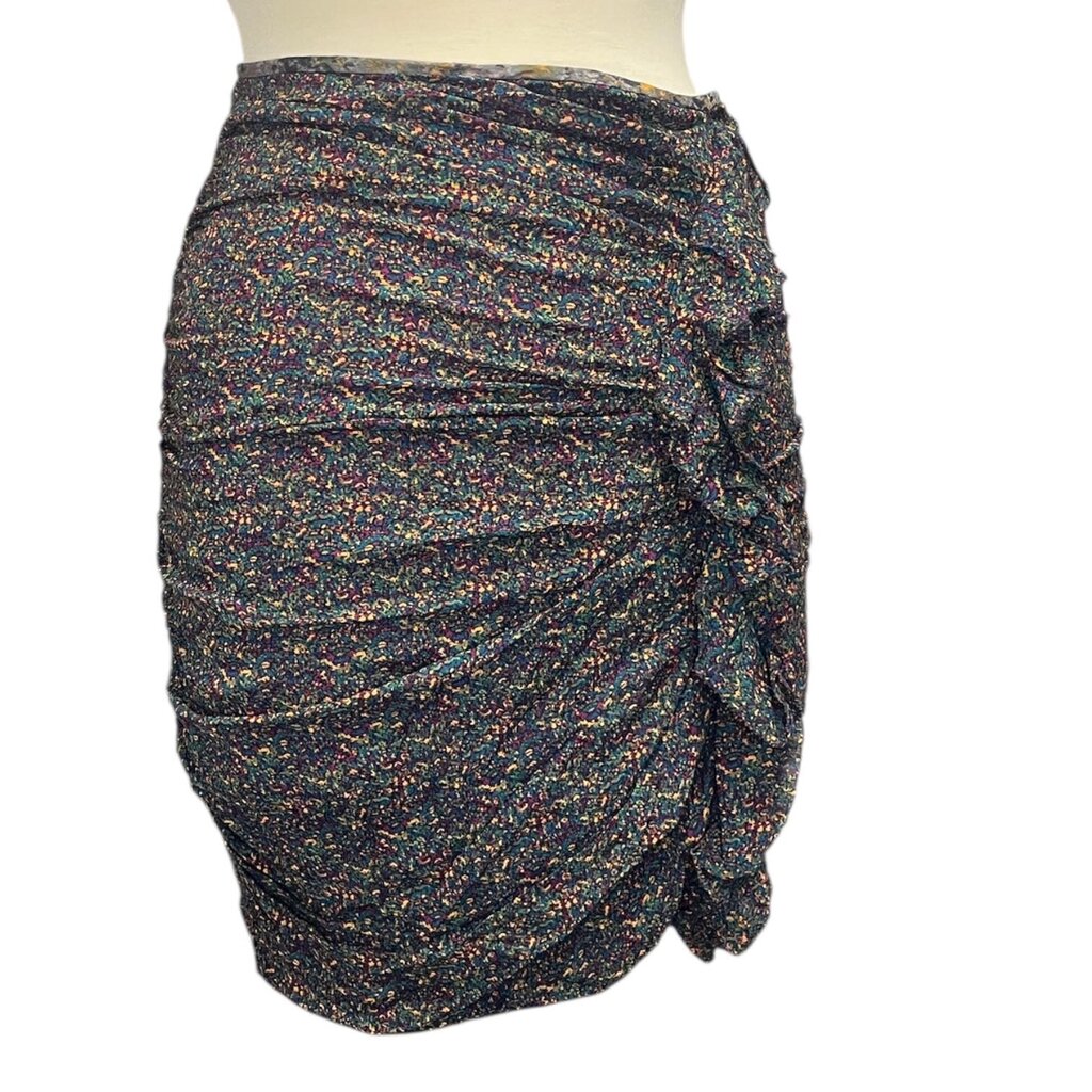 Isabel Marant Etoile Jipsom Impressionist Abstract Print Mini Skirt, MSRP $695