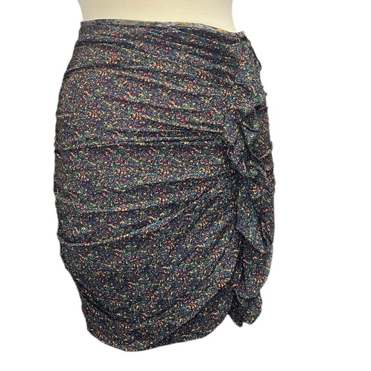 Isabel Marant Etoile Jipsom Impressionist Abstract Print Mini Skirt, MSRP $695