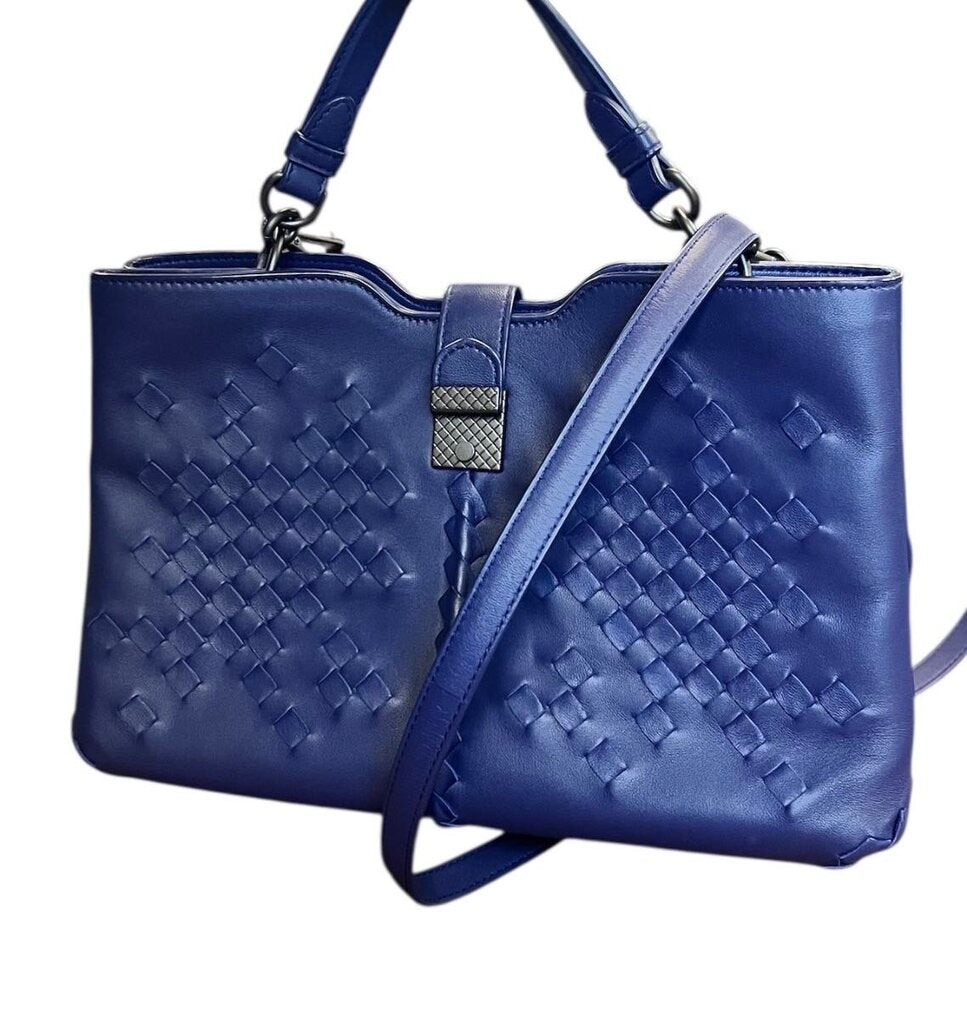 Bottega Veneta Napoli Intrecciato Leather Tote W/ Crossbody Strap And Dust Bag, MSRP $4,700
