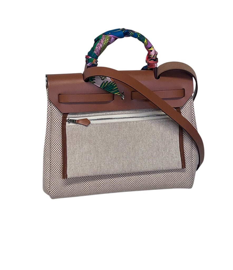 Hermes Herbag Zip Retourne 31 With Twilly, Original Boxes
