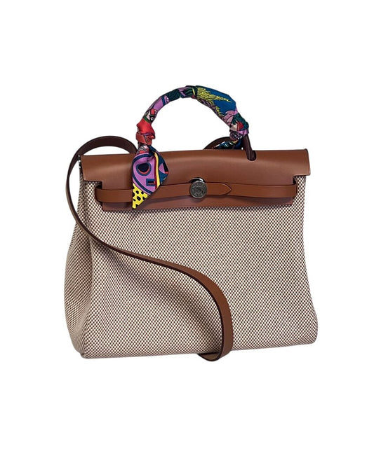 Hermes Herbag Zip Retourne 31 With Twilly, Original Boxes