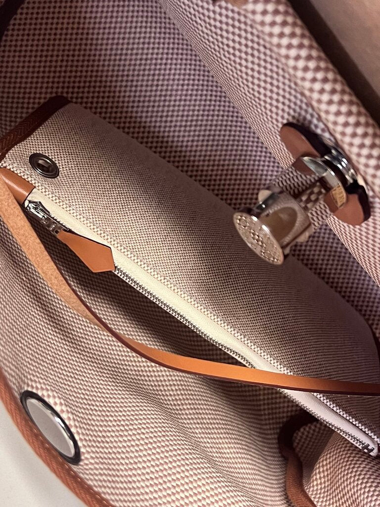 Hermes Herbag Zip Retourne 31 With Twilly, Original Boxes