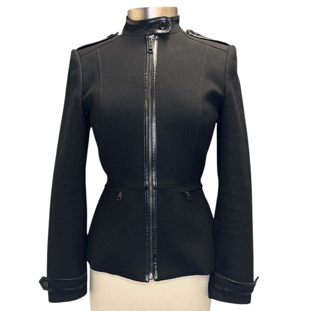 Burberry Knit Zip Front Jacket