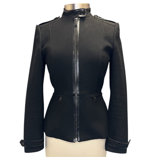 Burberry Knit Zip Front Jacket