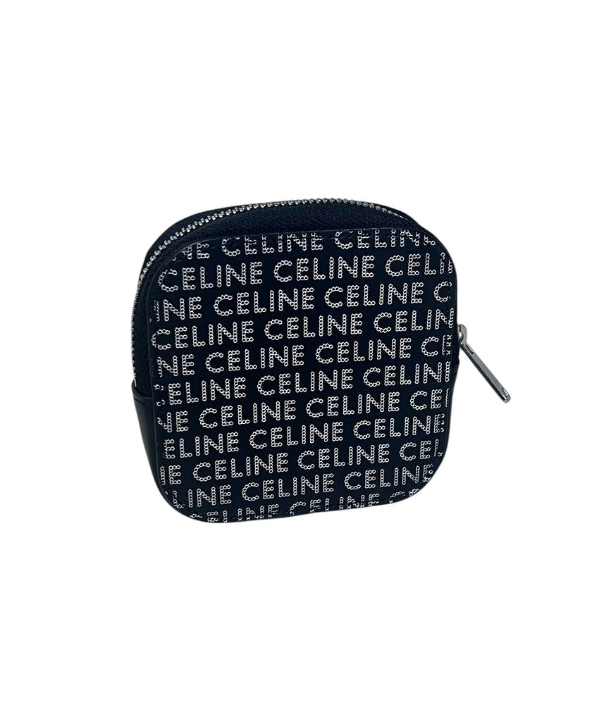 Celine Triomphe Canvas Square Pouch With Box And Dust Bag