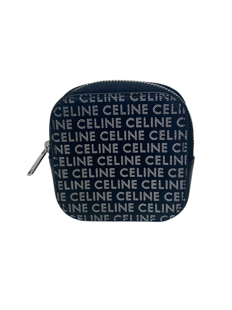 Celine Triomphe Canvas Square Pouch With Box And Dust Bag
