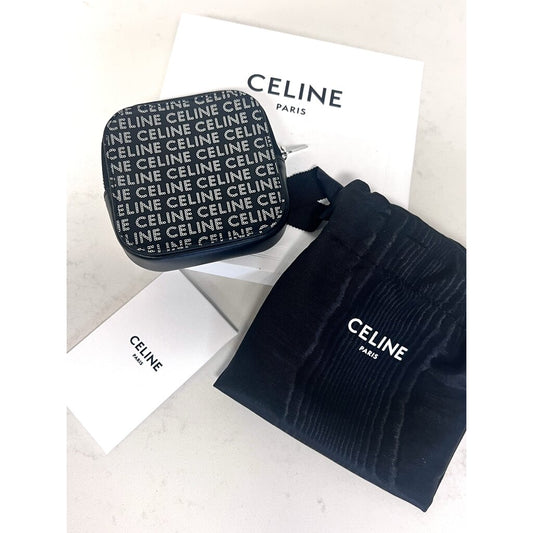 Celine Triomphe Canvas Square Pouch With Box And Dust Bag