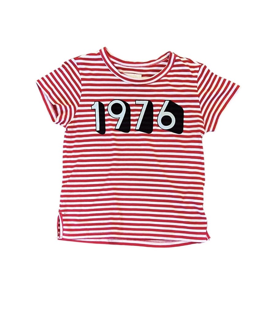 Current/Elliott Striped 1976 Tee Shirt