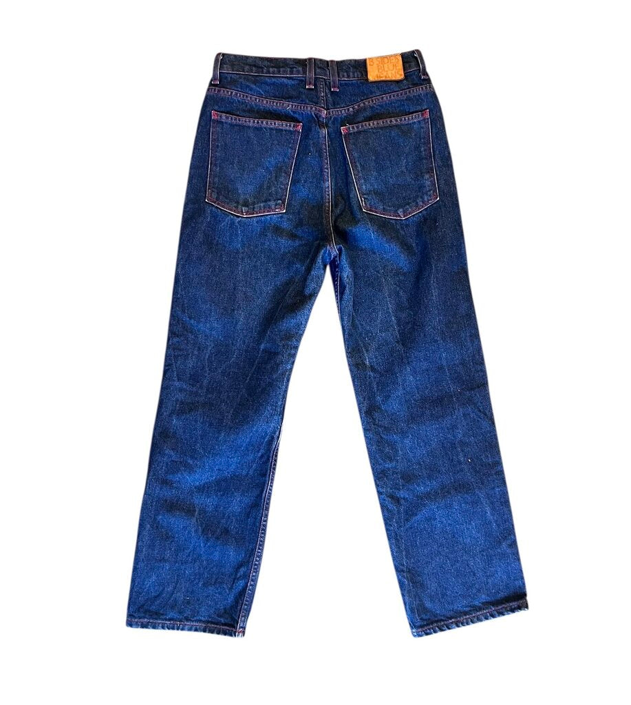 B Sides Jeans With Contrasting Stitching