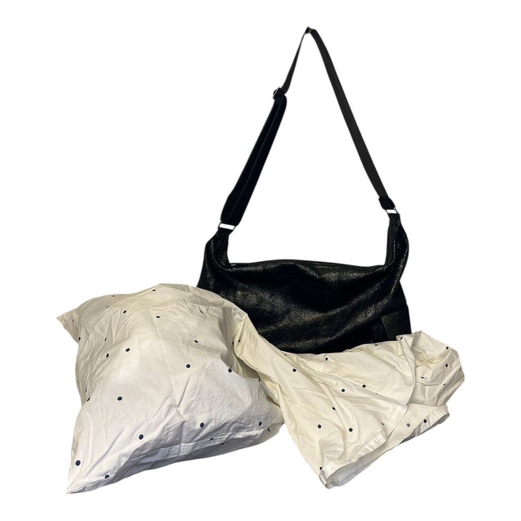 Brunello Cucinelli Graphite Metallic Leather Hobo Bag, MSRP $2995