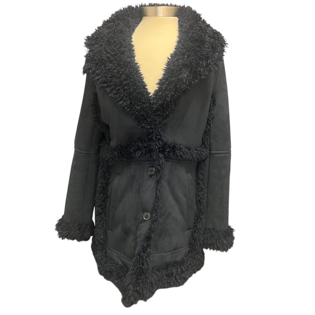 Zadig & Voltaire Suede And ShearlingCoat, MSRP $598