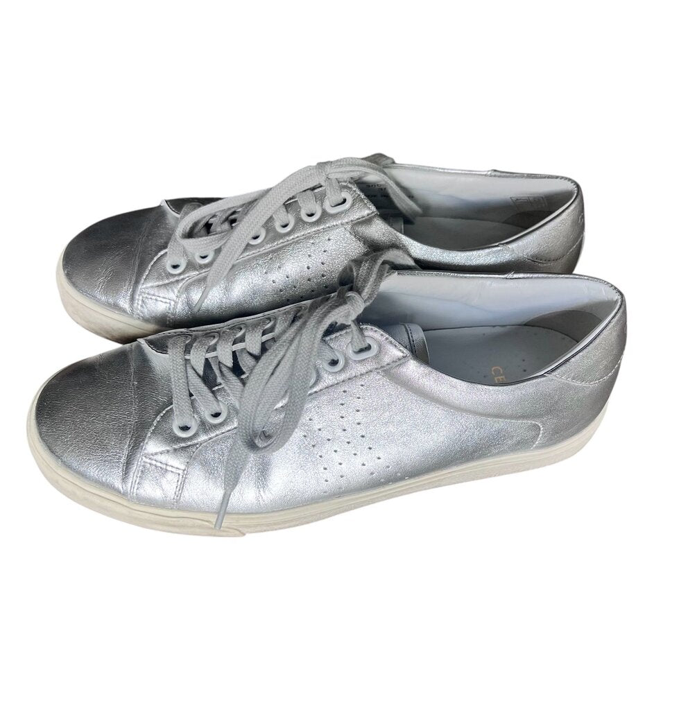 Celine Triomphe Leather Sneakers, MSRP $590