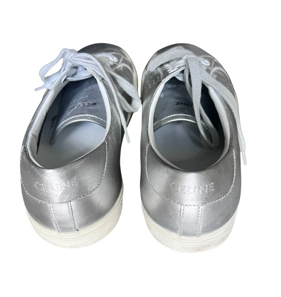 Celine Triomphe Leather Sneakers, MSRP $590