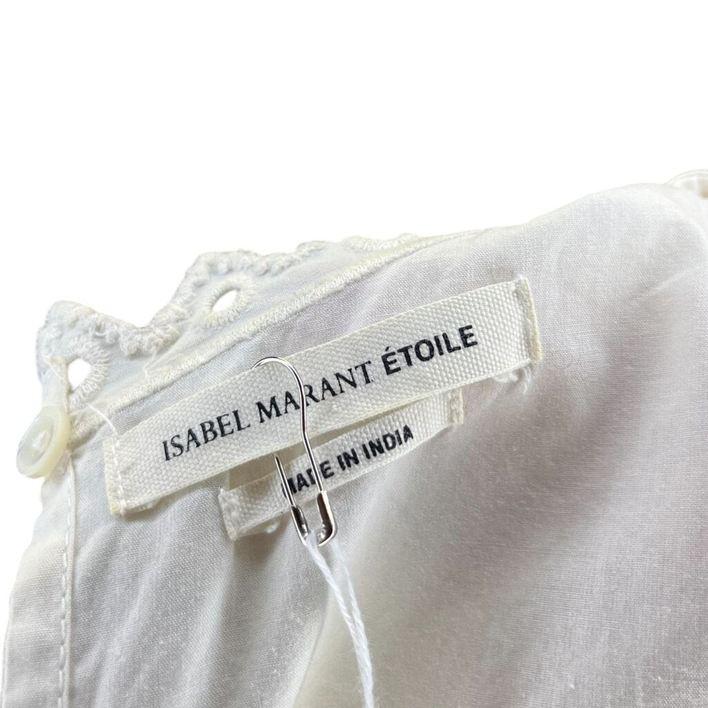 Isabel Marant Etoile "Domoino" Laser-cut Poplin Dress