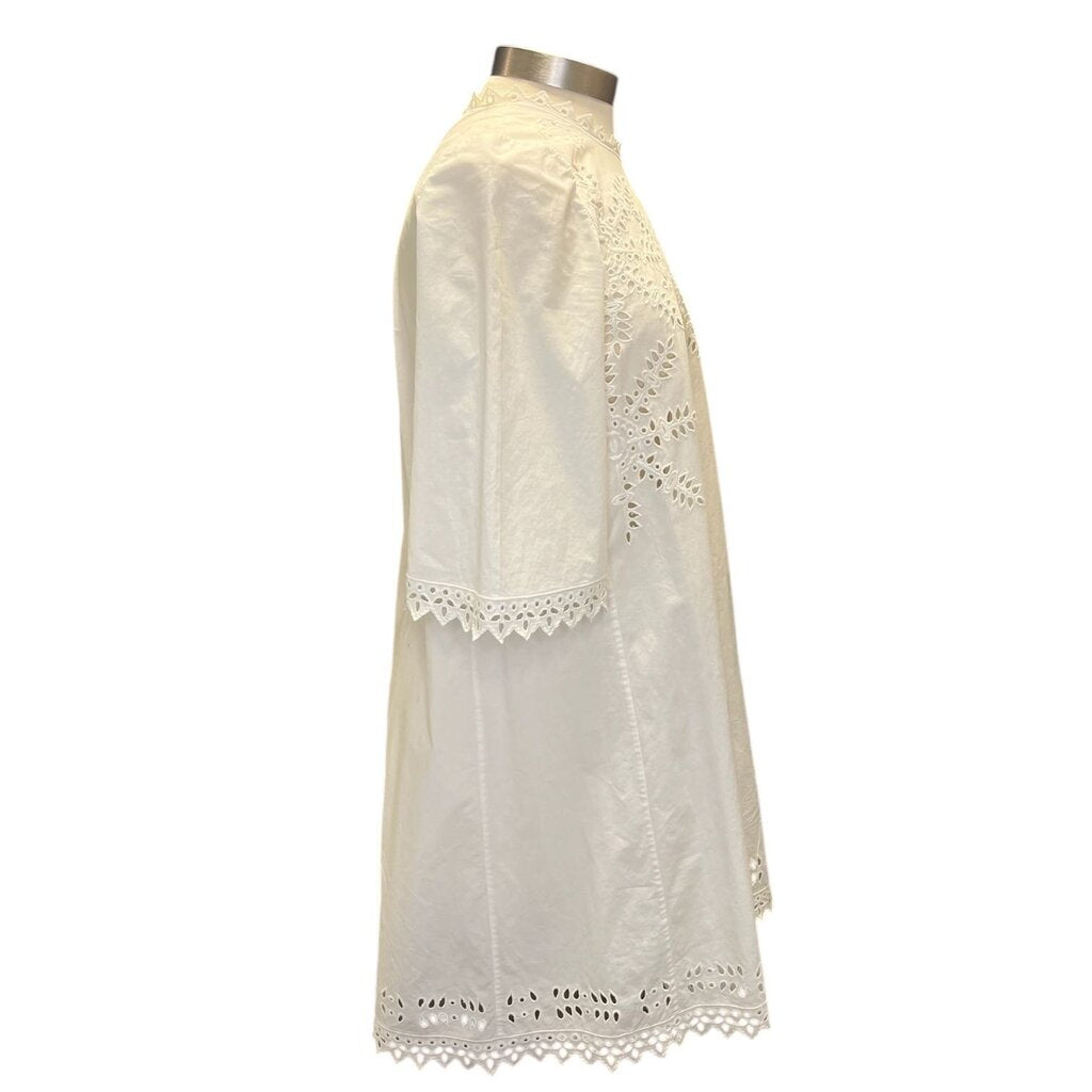 Isabel Marant Etoile "Domoino" Laser-cut Poplin Dress