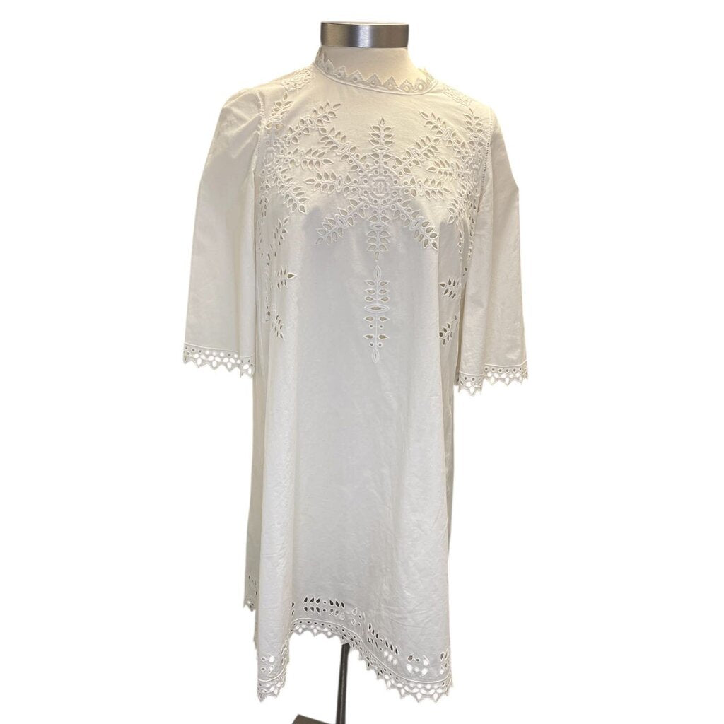 Isabel Marant Etoile "Domoino" Laser-cut Poplin Dress