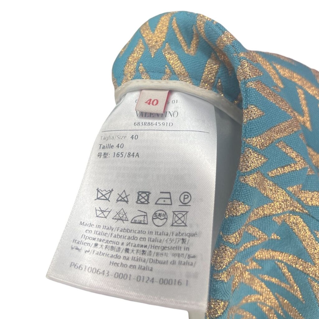 Valentino Garavani Metallic Wide Leg Pants, MSRP $4,000