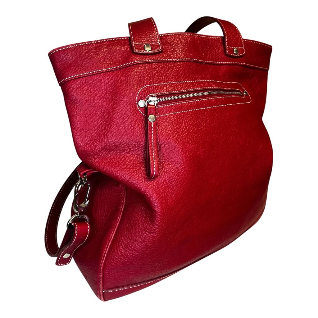 Longchamp Foldover Pebble Leather Handbag