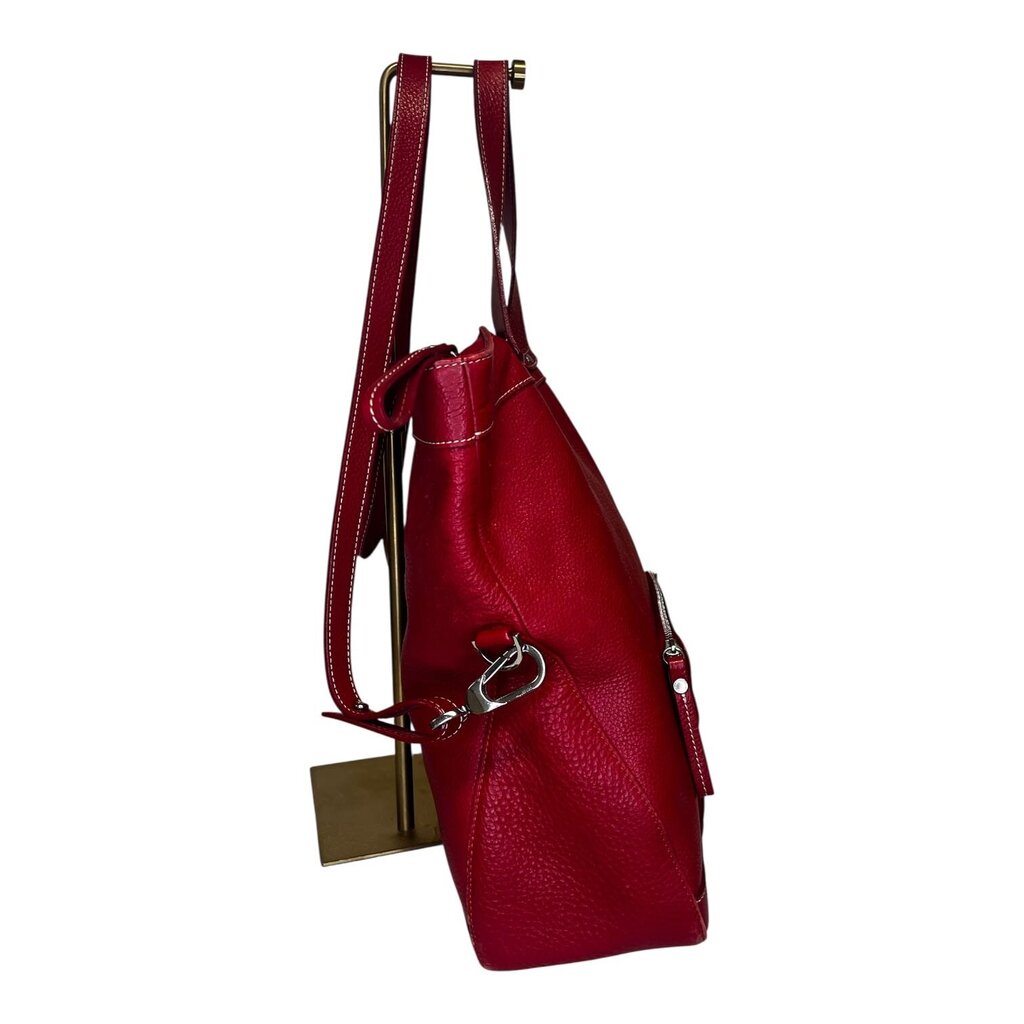 Longchamp Foldover Pebble Leather Handbag